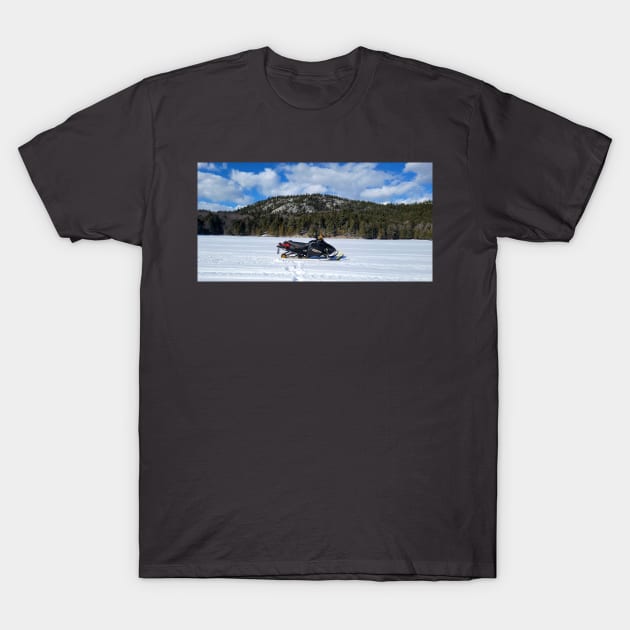 Snowmobiling T-Shirt by Calmer than you are.